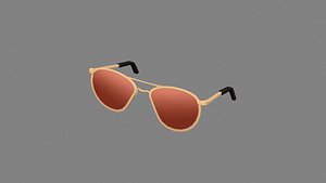 3D model Louis Vuitton My LV Chain Round sunglasses VR / AR / low-poly