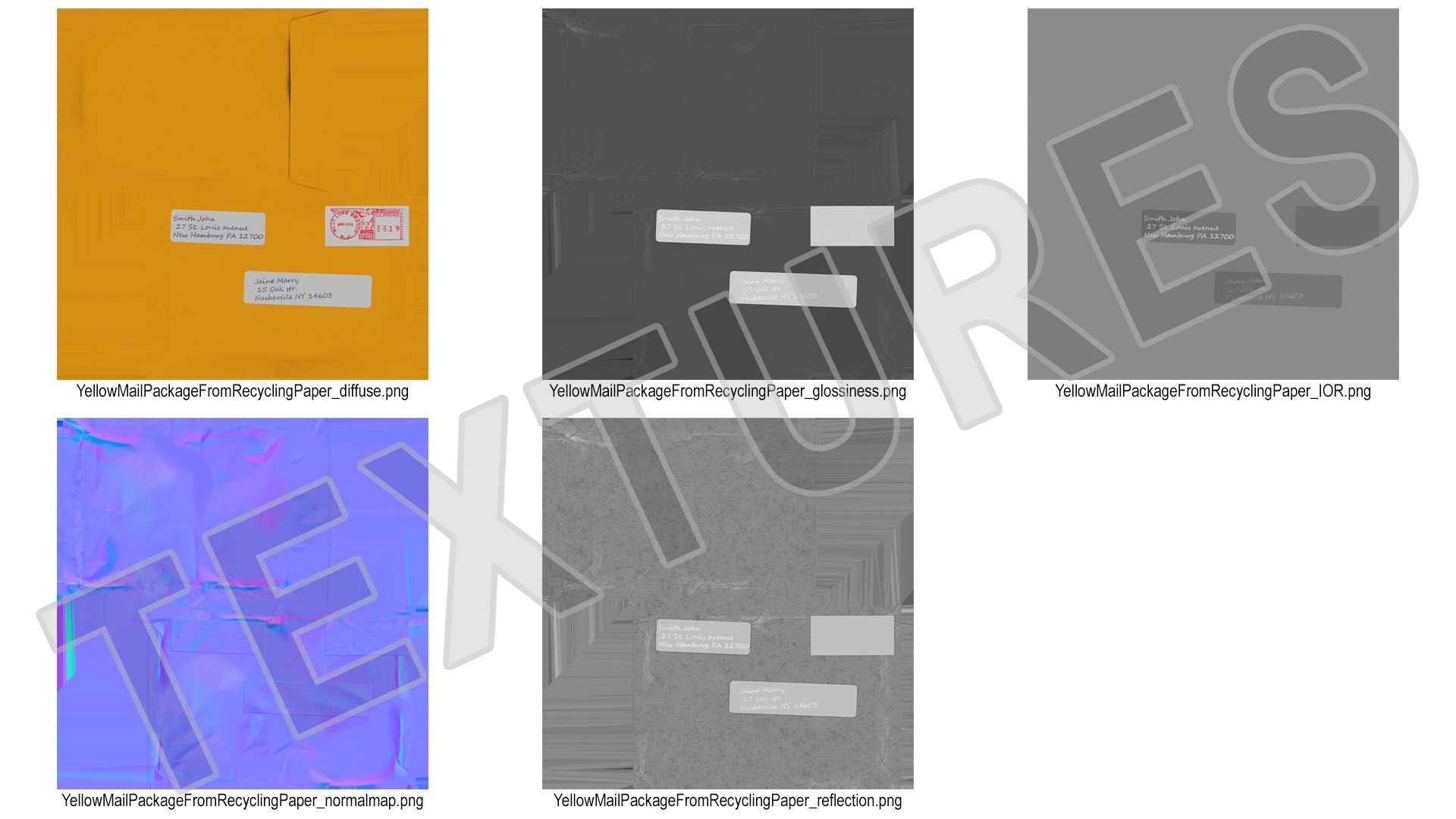 3D Model Small Mail Package With Stamps - TurboSquid 2068903