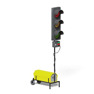 3D model portable traffic lights