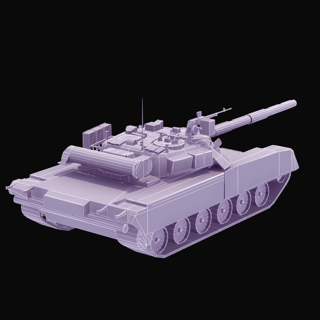 3d T80u Main Battle Tank Model