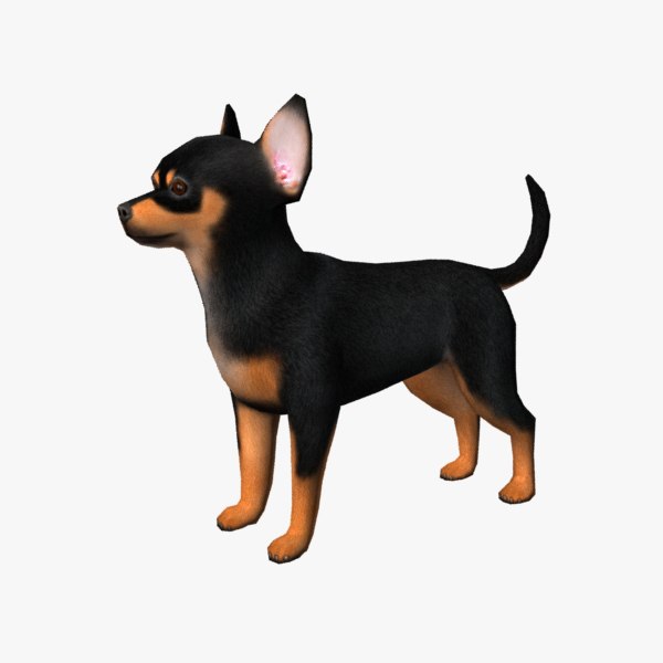 3d model chihuahua edge loop