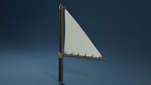 Triangle mast and sail