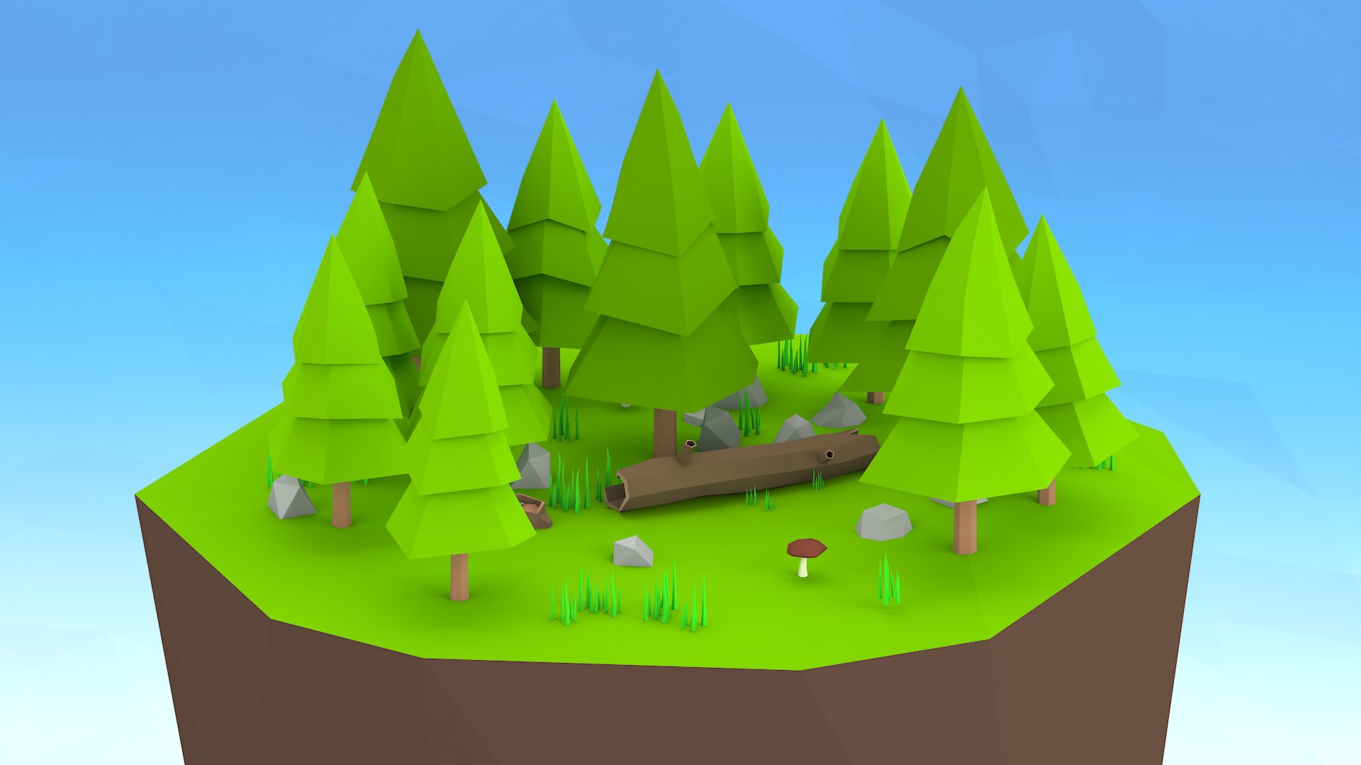 Cartoon island model - TurboSquid 1270874