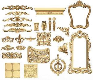 3D Collection of 25 Classic Carvings 05 model