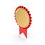 3D model Gold Medal With Red Ribbon