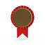 3D model Gold Medal With Red Ribbon