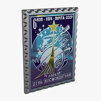 Postage Stamp Pin