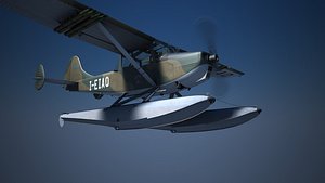 3D cessna o-1 floats model