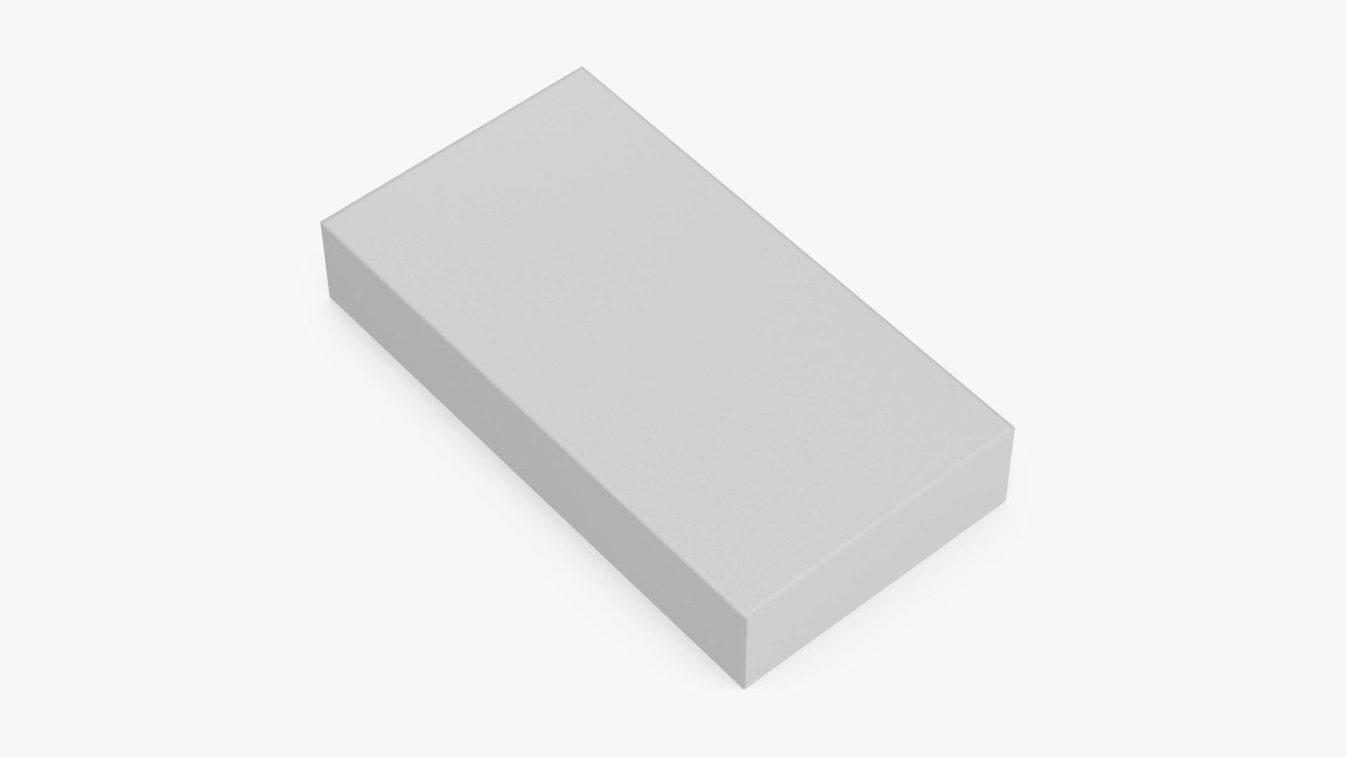 White Smartphone Packaginig Box 3D model preview