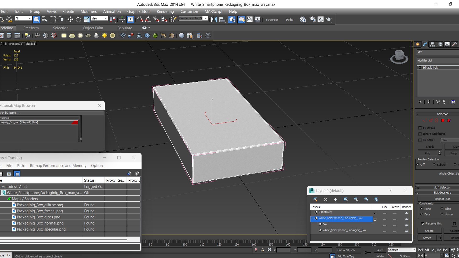 White Smartphone Packaginig Box 3D - TurboSquid 2218469