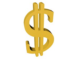 Low Poly Dollar Symbol
