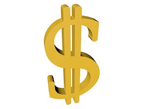 Low Poly Dollar Symbol