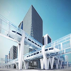 futuristic city future 2070 3D model