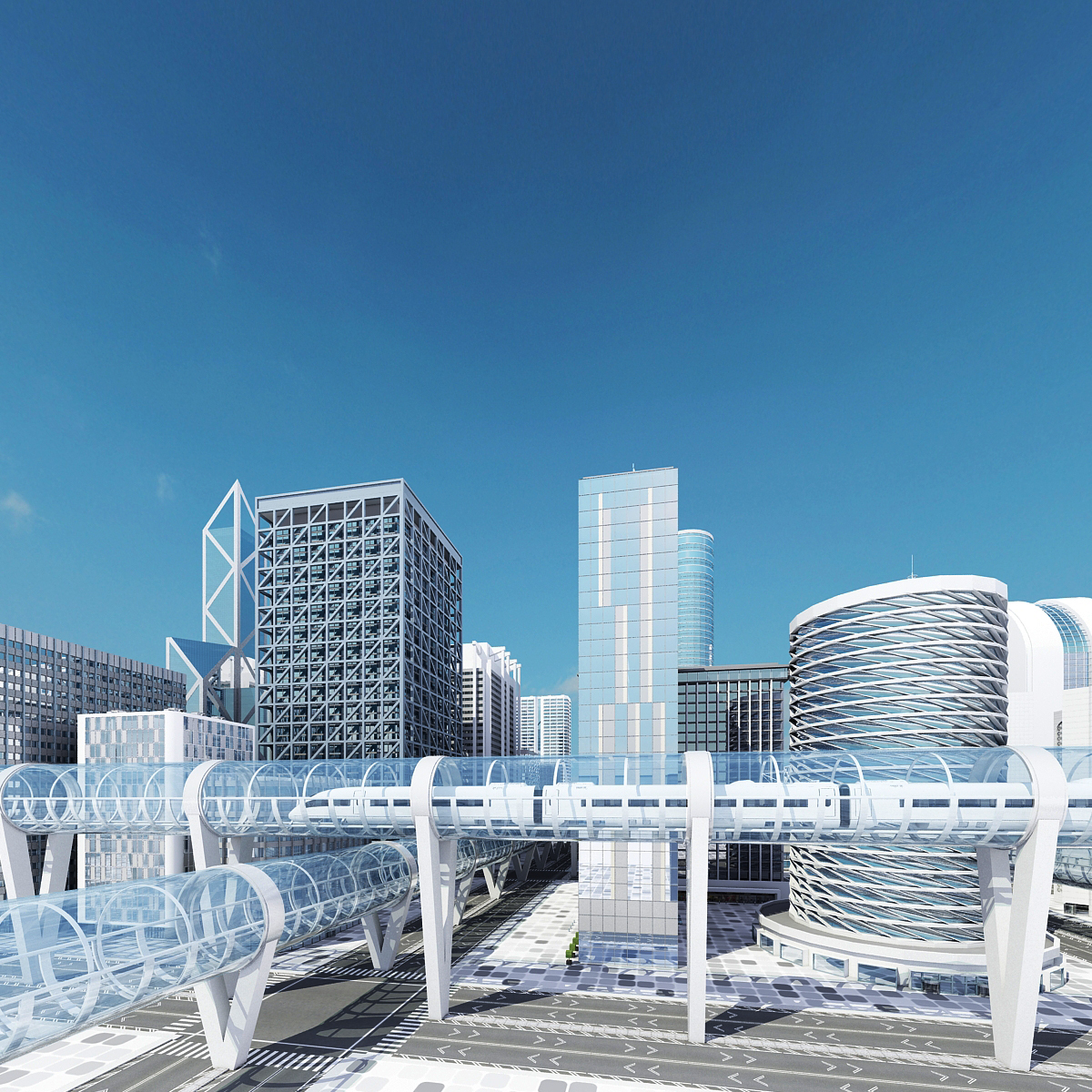 Futuristic city future 2070 3D model - TurboSquid 1278431