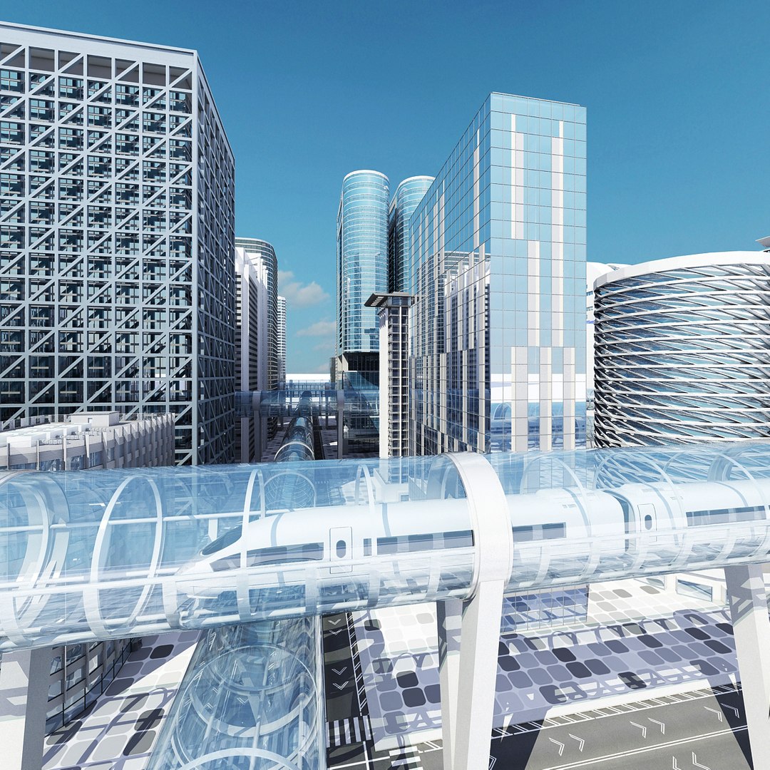 Futuristic city future 2070 3D model - TurboSquid 1278431