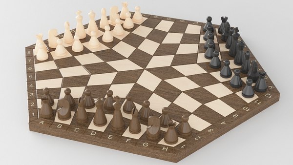 Xadrez para três jogadores Modelo 3D - TurboSquid 2031369