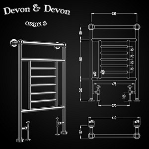 Heated towel rail Devon Devon ORION 5