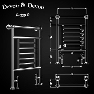 Heated towel rail Devon Devon ORION 5