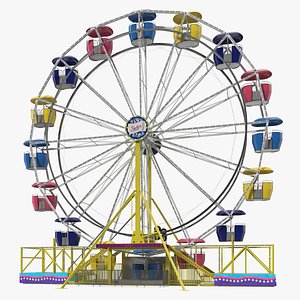 amusement park ferris wheel 3D model