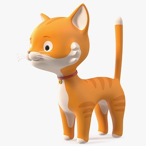 Funny and Cute Cartoon Cat Rigged 3D model