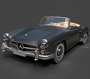 3D Mercedes-Benz 190 SL Classic Roadster - High-Poly 3D Model