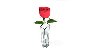 ROSE IN VASE 3D model