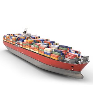 Cargo container ship 300m 3D model
