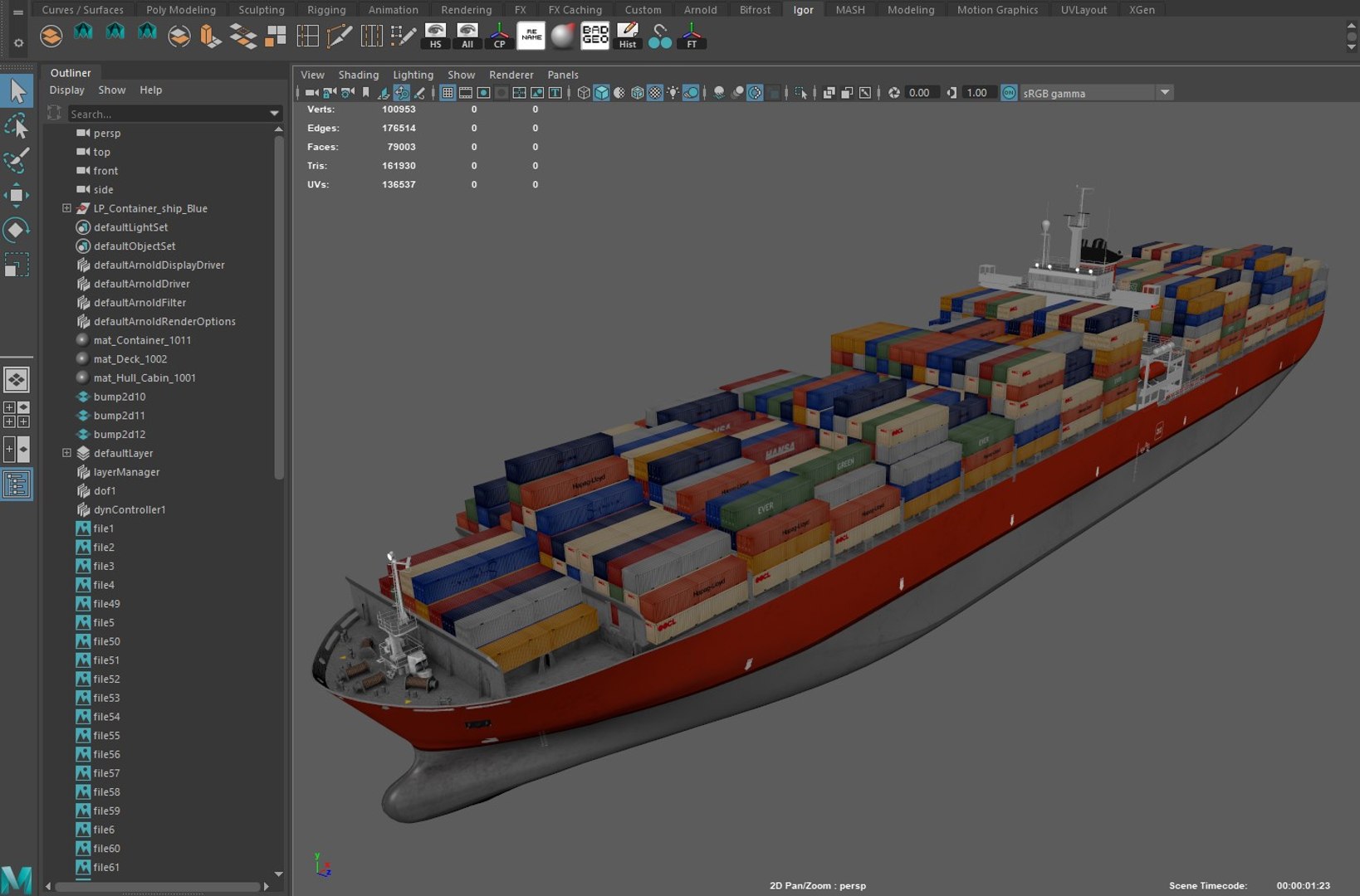 Cargo Container Ship 300m 3D Model - TurboSquid 2282000