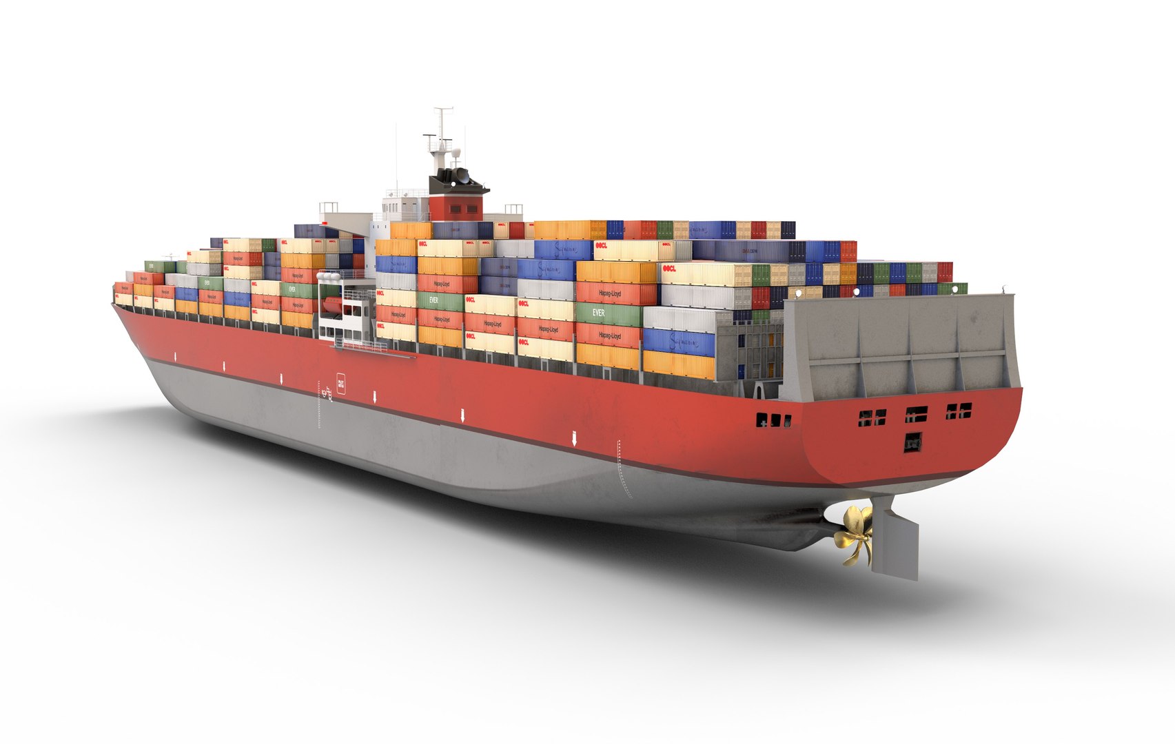 Cargo Container Ship 300m 3D Model - TurboSquid 2282000