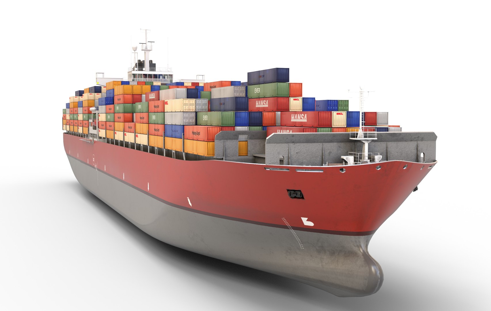 Cargo Container Ship 300m 3D Model - TurboSquid 2282000