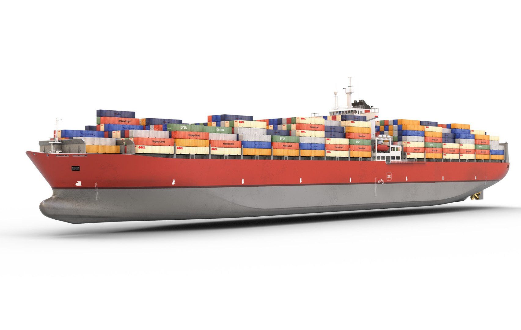 Cargo Container Ship 300m 3D Model - TurboSquid 2282000