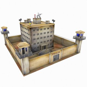 cartoon prison toon 3d model