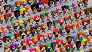 100 Unique Character 3D