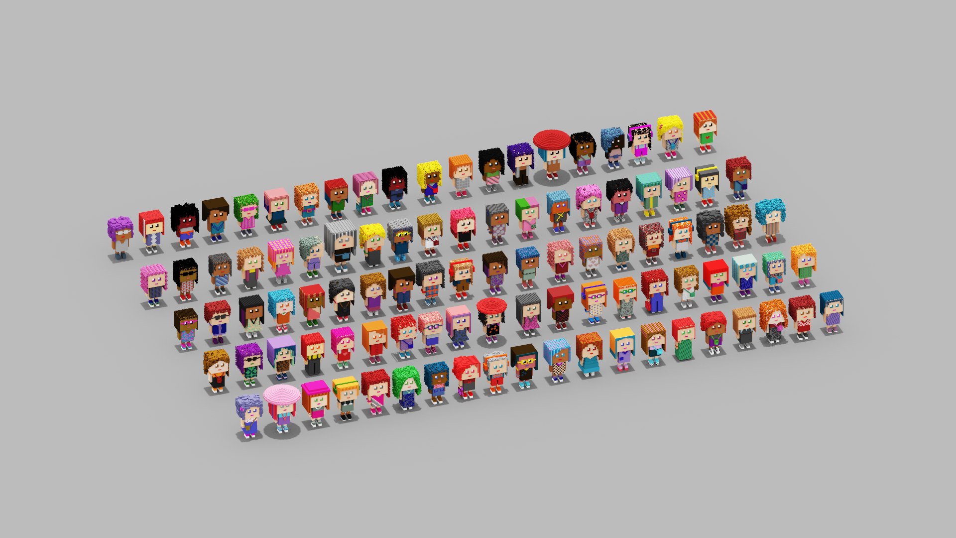 100 Unique Character 3D - TurboSquid 2053416