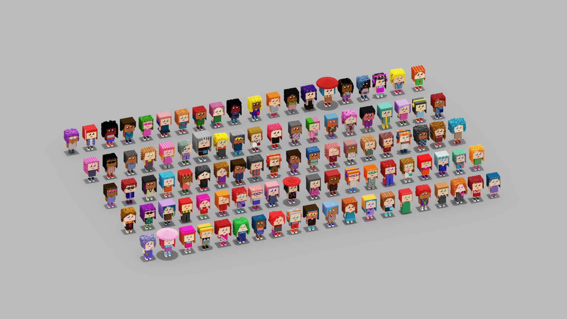 100 Unique Character 3D - TurboSquid 2053416