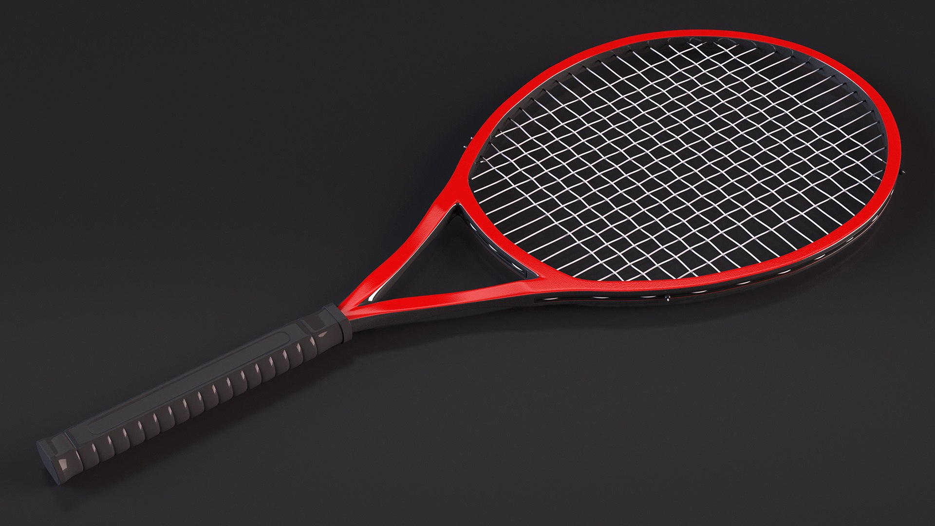 3D Red Tennis Racket With Tennis Ball - TurboSquid 2144545