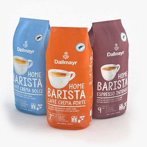 Coffe Bag Dallmayr Home Barista 1000g 2024 Collection 3D model