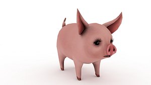 3D model Cartoon pig