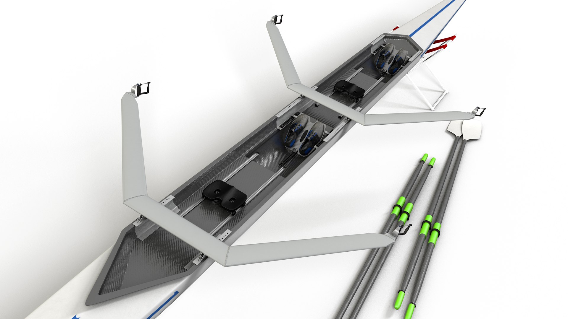 3D Double Scull Rowing Boat - TurboSquid 1877505
