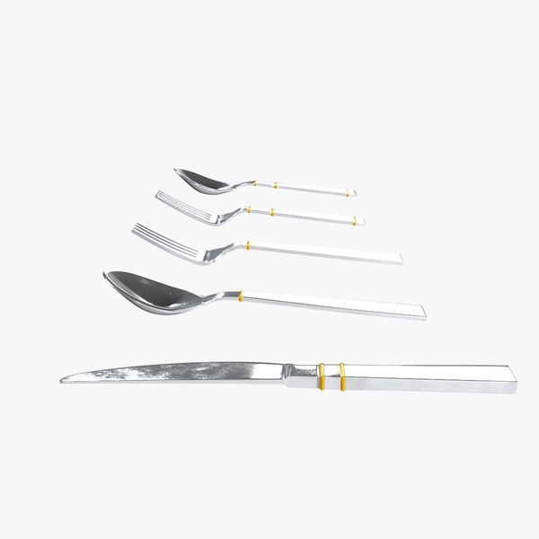 3D spoon set model