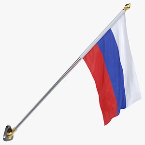 Russia Cloth Flag Wall Mount Animated