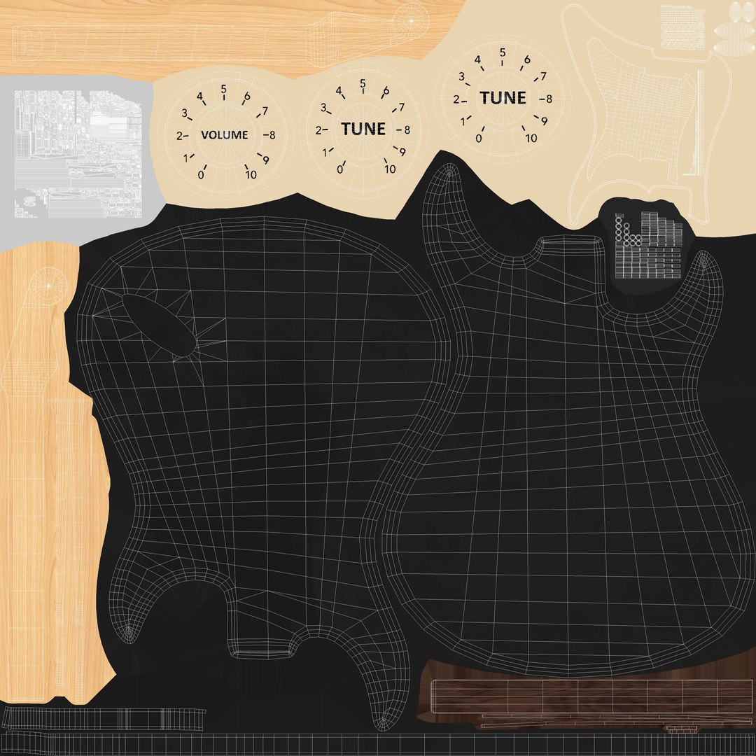 3D Detailed Six Electric Guitars model https://p.turbosquid.com/ts-thumb/HW/t6fv2V/I7/black10/jpg/1770708544/1920x1080/fit_q87/a3c225330852c4f7a23c3f4660c8941be290ae18/black10.jpg