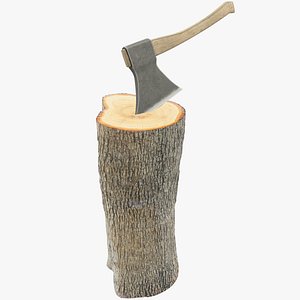 Tree Stump and Axe Collection V2