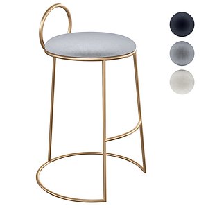 Modern Velvet Gold Kitchen Bar Stool Counter Height Bar Stools Counter Stool