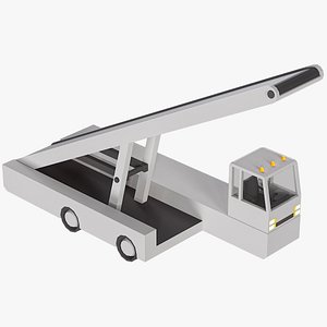 3D Cartoon Baggage Loader 06 Lowpoly Airport Vehicle PBR