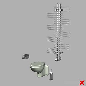 3d model toilet