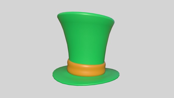 Top Hat 11 Cartoon Green - Character Fashion Design 3D model