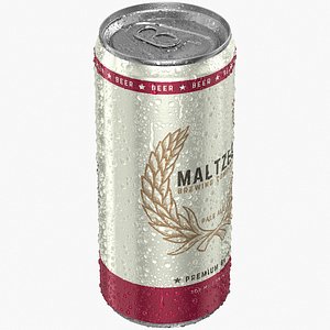 Sleek Beer Can With Droplets 300ml