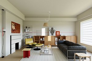 Modern living room 3D model