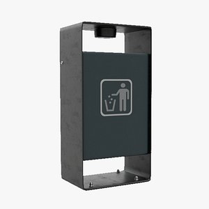 Realistic Metal Street Trash Bin Vol 03 Game Ready PBR